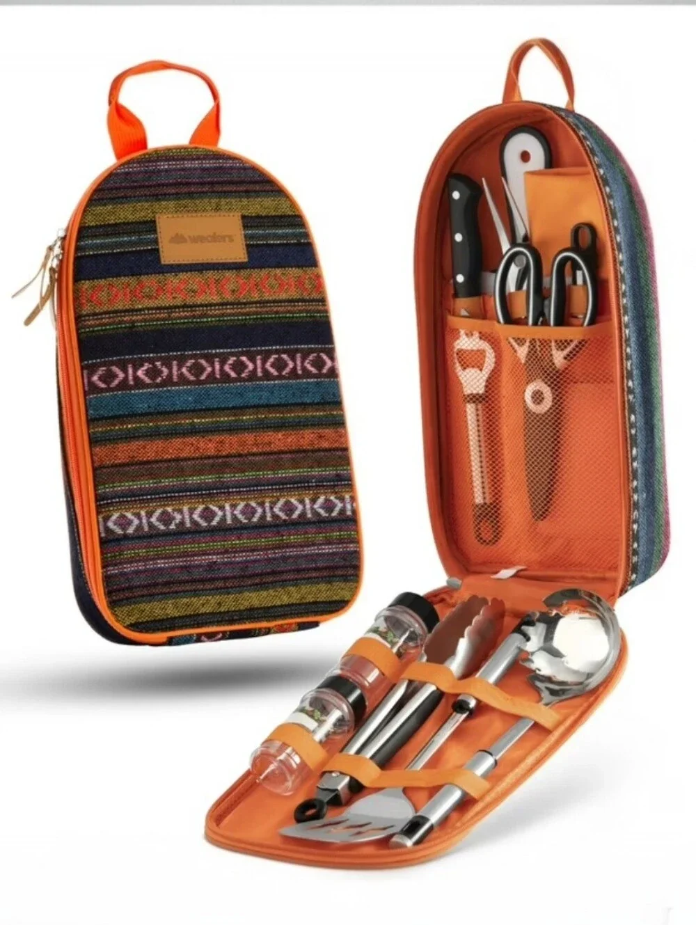 Cooking Utensil Bag for Travel Camping - Compact Chef Knife Organizer